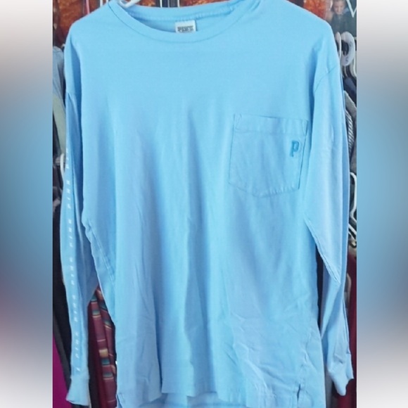 Victoria's Secret Light Blue Long Sleeve Tee - Picture 1 of 4